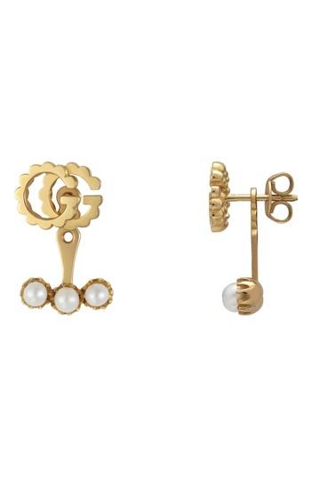 Women's Gucci Gg Running Single Stud Earring With Pearls