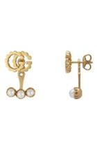 Women's Gucci Gg Running Single Stud Earring With Pearls