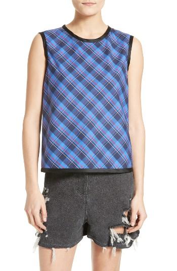 Women's Public School Dalya Plaid Top - Blue