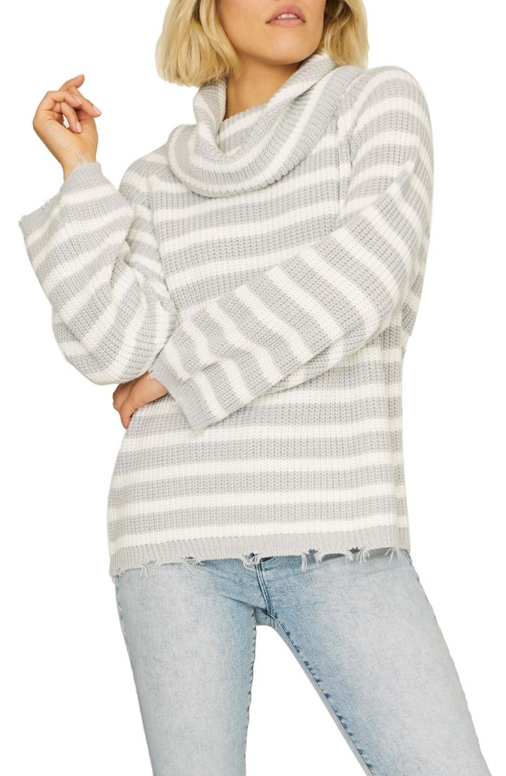 Women's Sanctuary Jagger Cowl Neck Sweater - Grey