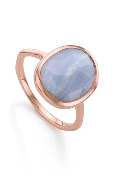 Women's Monica Vinader 'siren' Medium Semiprecious Stone Stacking Ring