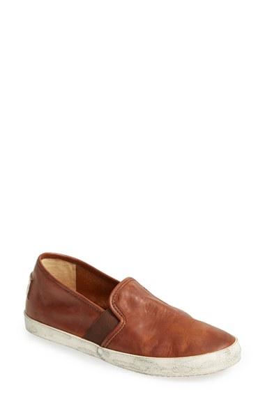 Women's Frye 'dylan' Leather Slip-on Sneaker .5 M - Brown