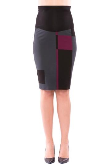 Women's Olian 'madison' Maternity Skirt - Purple