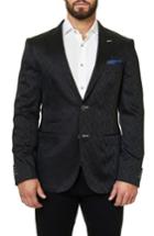 Men's Maceoo Elegance Jacquard Sport Coat (s) - Black
