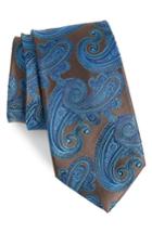 Men's Nordstrom Men's Shop Swanee Paisley Silk Tie, Size - Brown