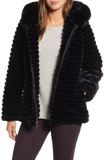 Women's Gallery Faux Fur Hooded Jacket