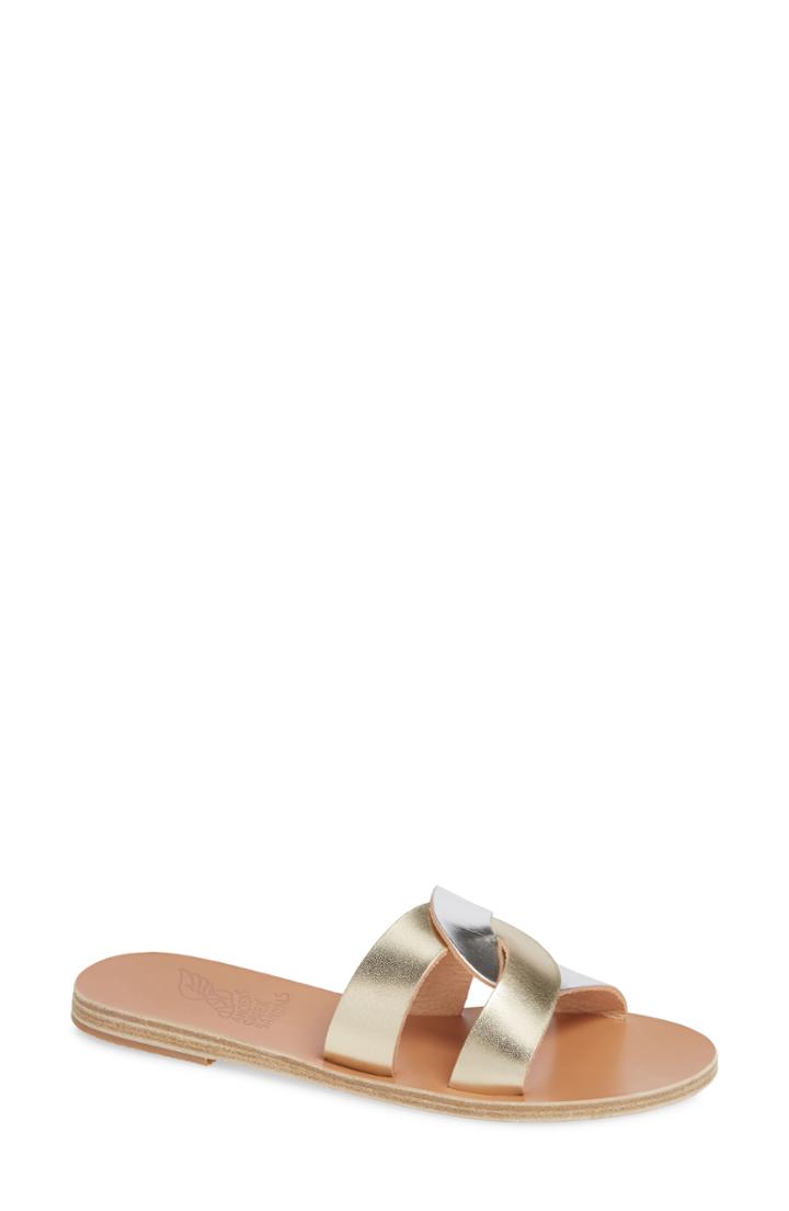 Women's Ancient Greek Sandals Desmos Slide Sandal Us / 35eu - Metallic