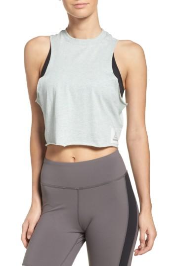 Women's Reebok Workout Ready Crop Top - Blue/green