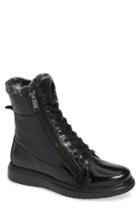 Men's Karl Lagerfeld Paris Lace-up Boot With Faux Fur M - Black