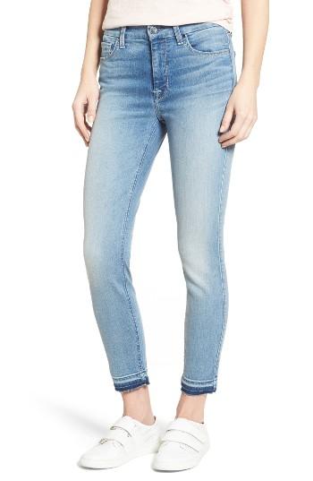 Women's Jen7 Release Hem Stretch Ankle Skinny Jeans - Blue