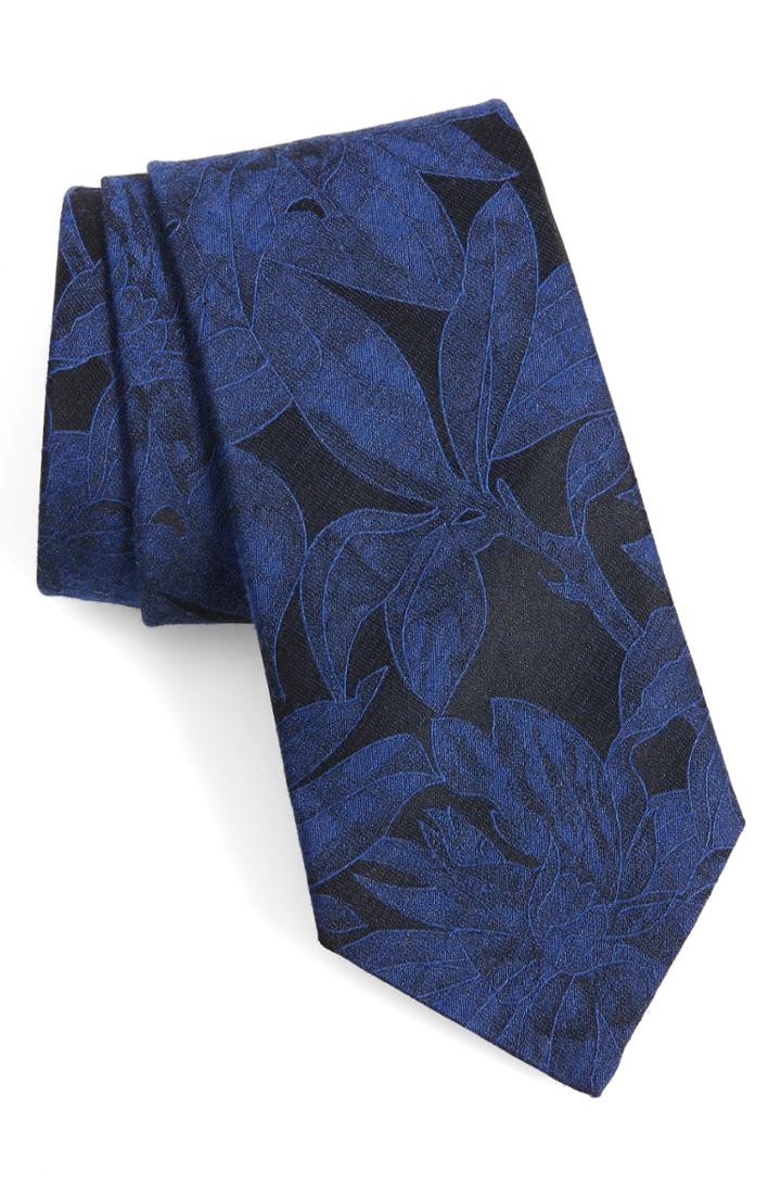 Men's John Varvatos Star Usa Leaf Tie, Size - Blue
