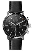 Men's Shinola The Canfield Chrono Leather Strap Watch, 45mm