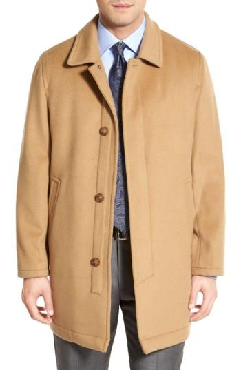 Men's Hart Schaffner Marx 'douglas' Classic Fit Wool & Cashmere Overcoat R - Beige