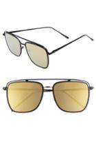 Men's Quay Australia Mr. Black 58mm Navigator Sunglasses - Z/dnu Black/ Gold