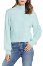 Women's Prima Ribbed Mock Neck Sweater - Blue