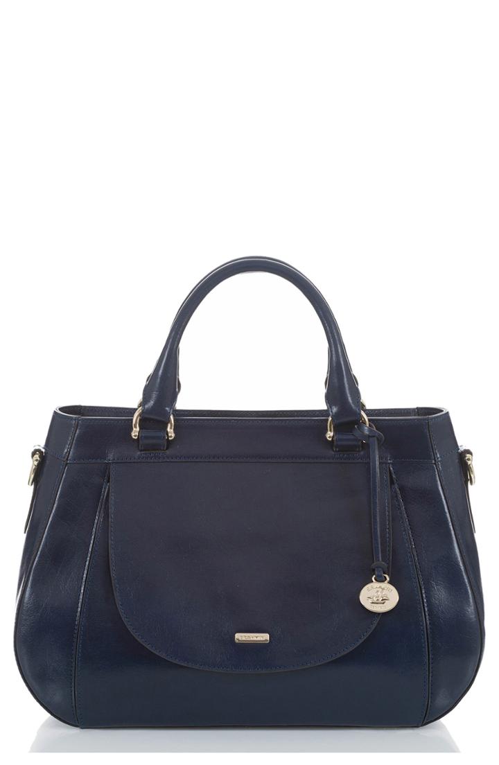 Brahmin Raelynn Leather Satchel - Blue