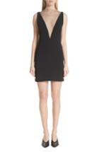 Women's Stella Mccartney Mesh & Cady Cocktail Dress Us / 36 It - Black