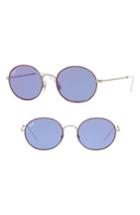 Women's Ray-ban Youngster 53mm Oval Sunglasses - Purple/ Red Mirror