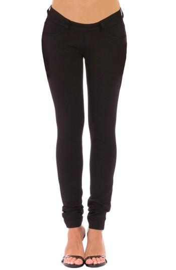 Women's Olian 'caroline' Skinny Ponte Knit Maternity Pants - Black