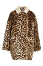 Women's R13 Oversize Faux Leopard Hunting Coat