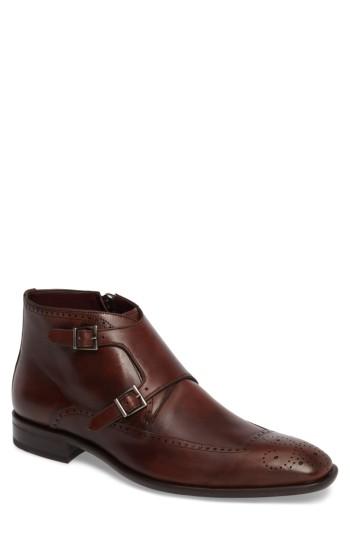 Men's Mezlan Taberna Double Monk Strap Boot M - Brown