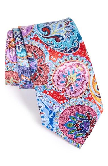 Men's Ermenegildo Zegna 'quindici' Paisley Silk Tie, Size - Red
