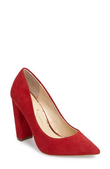 Women's Jessica Simpson Tanysha Pointy Toe Pump M - Red