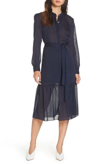 Women's Nsr Jasmine Striped Midi Dress - Blue