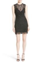 Women's Diane Von Furstenberg Lace Overlay Mindress - Black