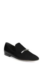 Women's Via Spiga Is Flat Loafer, Size 7.5 M - Black