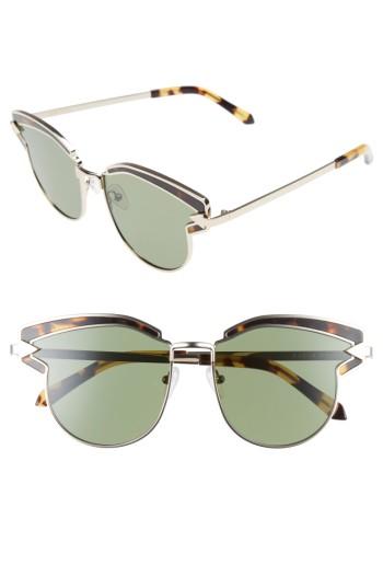 Women's Karen Walker Felipe 50mm Retro Sunglasses - Gold/ Crazy Tortoise