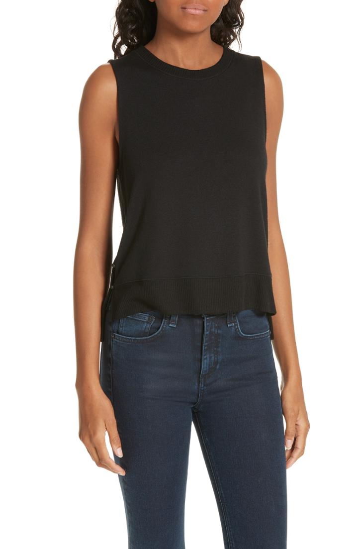 Women's Rag & Bone/jean Bowery Knit Muscle Tank - Black