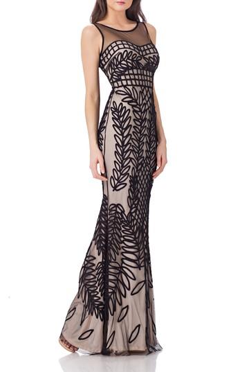 Women's Js Collections Mesh Mermaid Gown