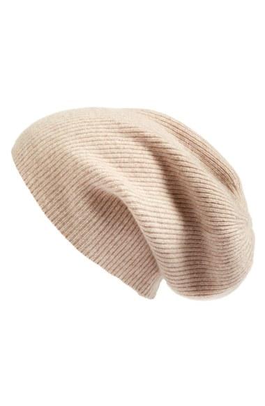 Women's Halogen Slouchy Cashmere Beanie -