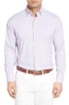 Men's Peter Millar English Regular Fit Plaid Sport Shirt - Purple