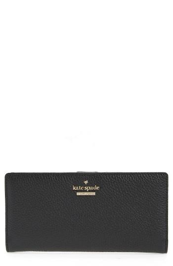 Women's Kate Spade New York Large Jackson Street - Stacy Leather Wallet - Black