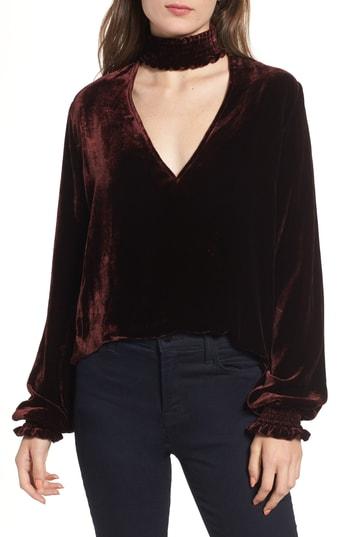 Women's Bailey 44 Truth Serum Velvet Top - Burgundy