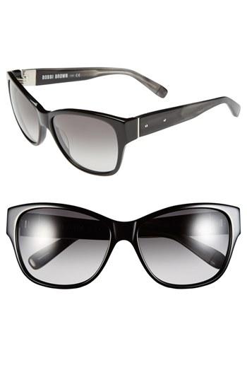 Women's Bobbi Brown 'the Veronika' 57mm Sunglasses - Black