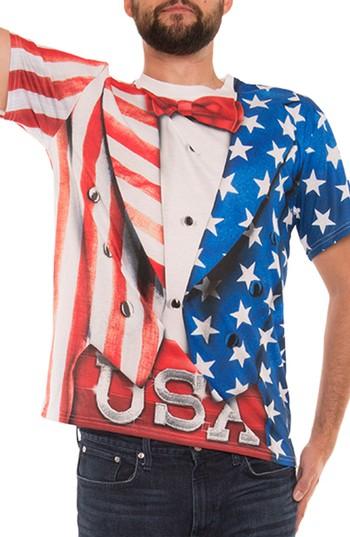 Men's Faux Real Usa Tux Costume T-shirt