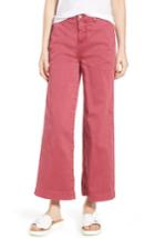 Women's Caslon Wide Leg Crop Pants - Red