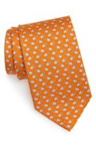 Men's Salvatore Ferragamo Euforia Print Silk Tie, Size - Orange