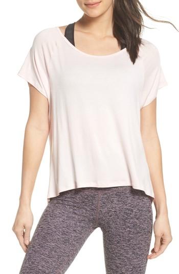 Women's Beyond Yoga Slink Out Loud High/low Tee - Pink
