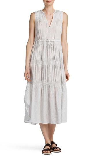 Women's James Perse Pleated Midi Dress - White