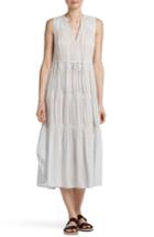 Women's James Perse Pleated Midi Dress - White