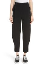 Women's Emporio Armani High Waist Button Hem Pants Us / 44 It - Black