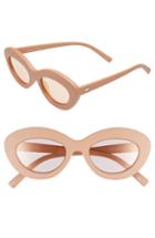 Women's Le Specs Fluxus 48mm Cat Eye Sunglasses - Matte Ginger