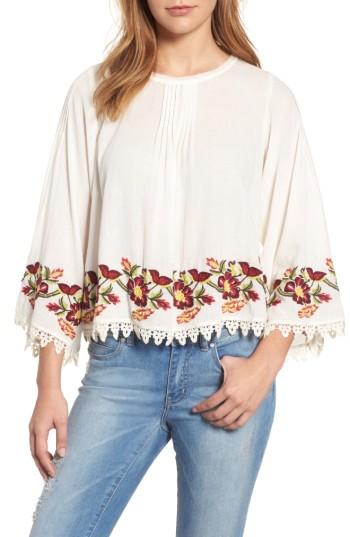 Women's Velvet By Graham & Spencer Embroidered Swing Blouse