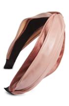 Cara Faux Leather Twist Headband, Size - Pink