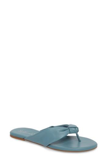 Women's Splendid Bridgette Knotted Flip Flop M - Blue