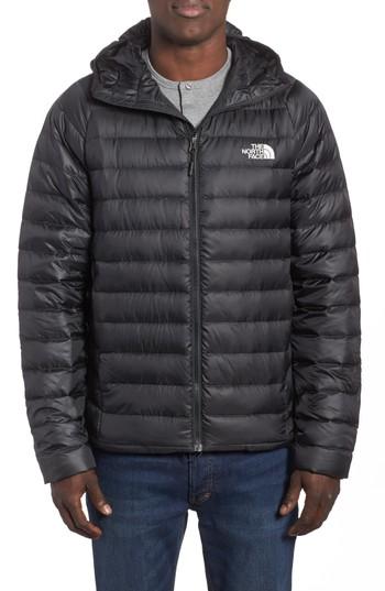Men's The North Face Trevail Water Repellent Packable 800-fill-power Down Hooded Jacket, Size - Black
